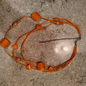 Orange Beaded Necklace